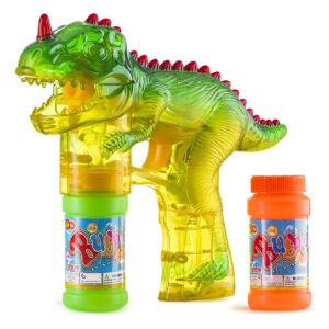 Prextex Dinosaur Bubble Gun Shooter Ilumine Bolhas