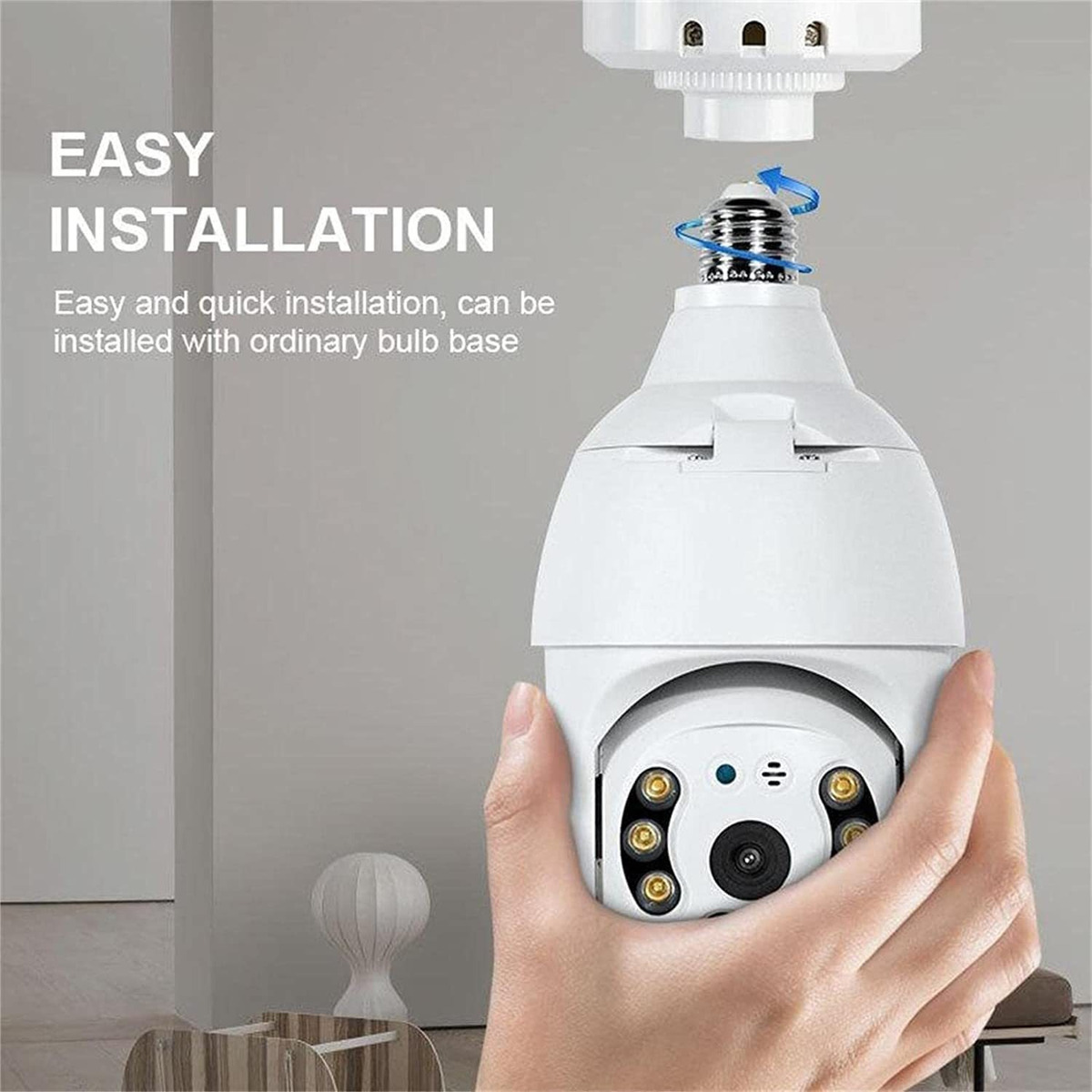 2pcs 2.4ghz E 5g Wifi Lâmpada Câmera De Segurança 1080p - Imagem 8