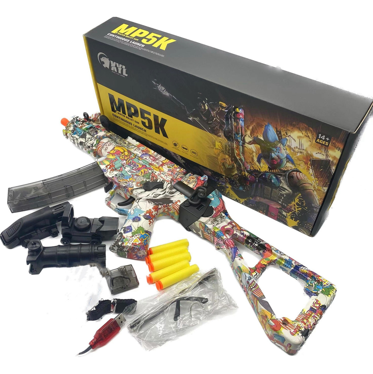Mp5k Gel Blaster-semi-auto Splatter Ball Gun- Electric