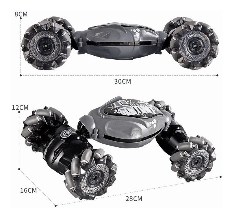 Veículo Elétrico Rc De Duplo Controle Com Roda De Acrobacias - Imagem 8