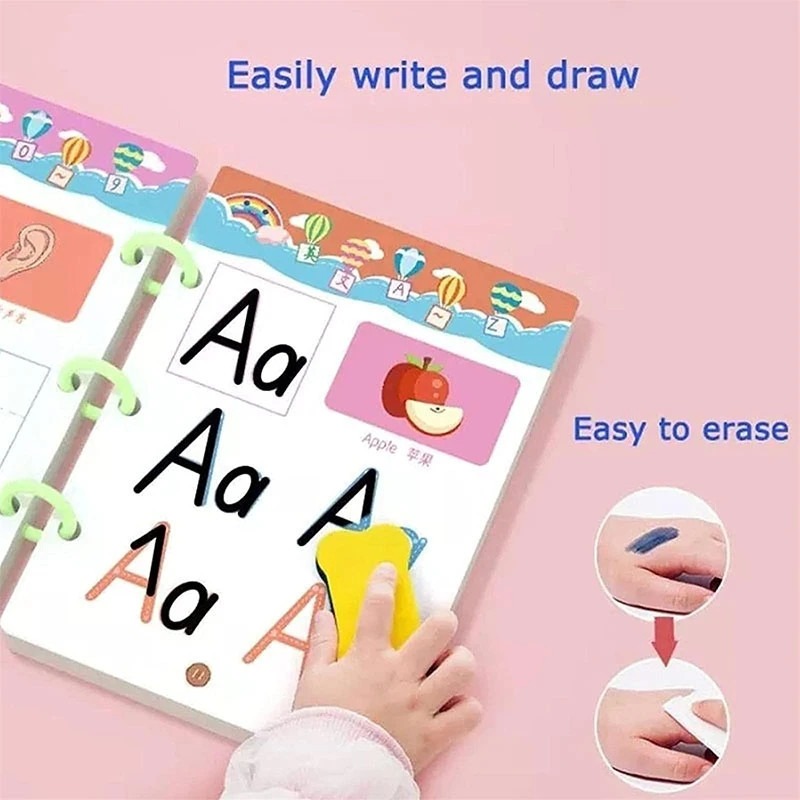 Brinquedo De Livro Mágico De Desenho Montessori De 64 Página - Imagem 3