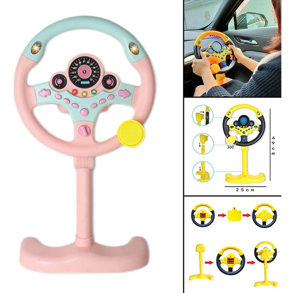 Volante Simulado Para Controle De Direção Infantil Com - Imagem 13