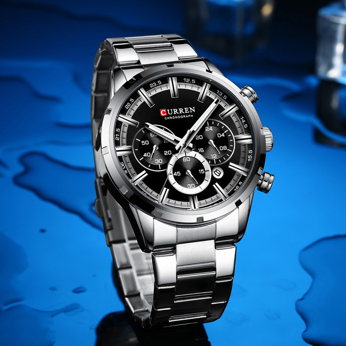 Curren 8355 Luxo Clássico Negócios Quartzo Homens Relógio 3a - Imagem 12