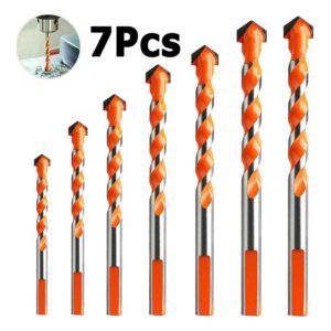 7pcs Broca Furadeira Fura Tudo Parede Madeira Ferro Aço Kit