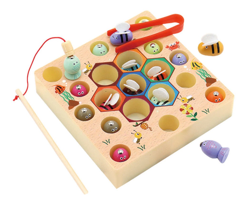 Montessori De Madeira Braçadeira De Pesca Jogar Jogamento