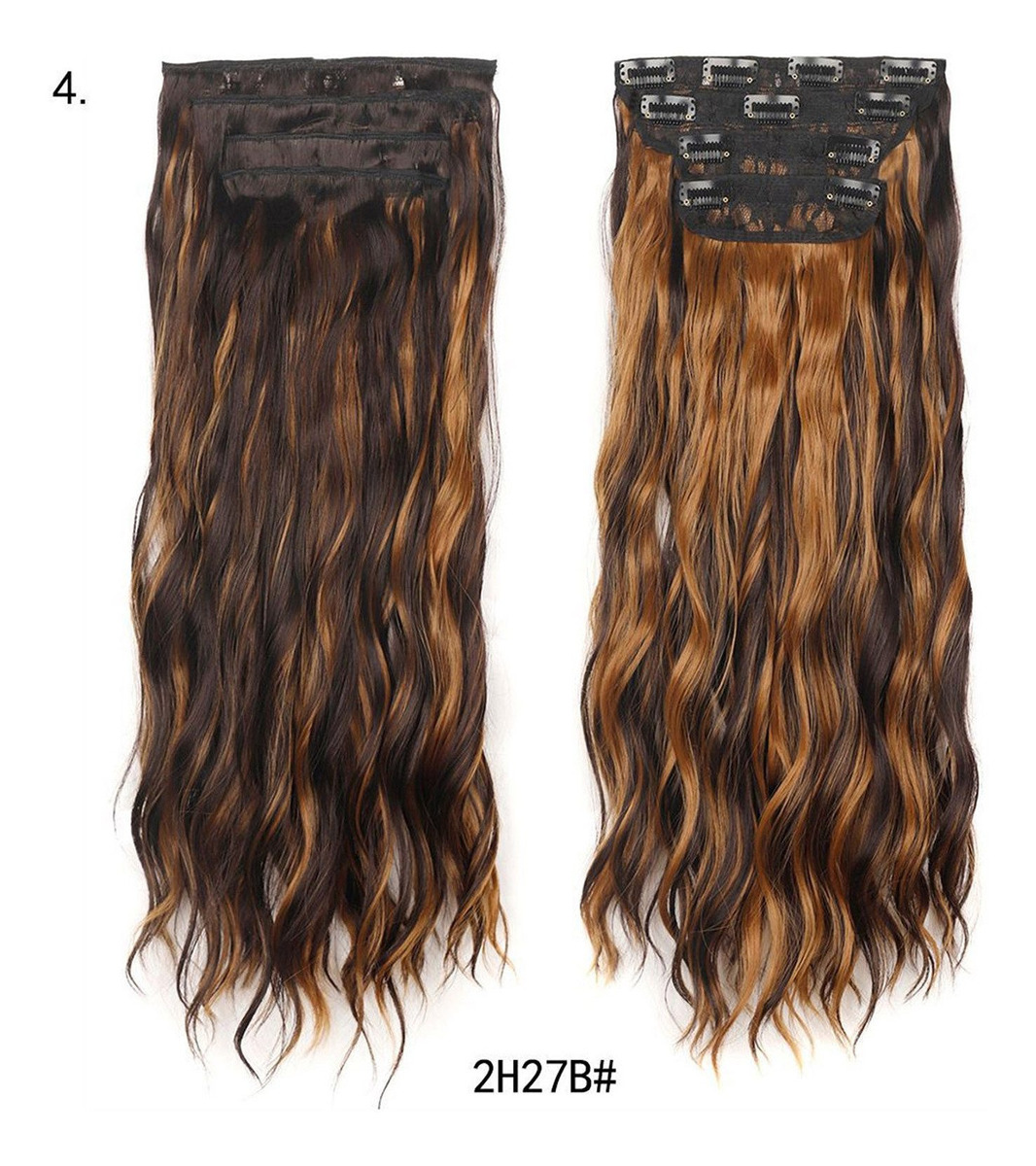 Peruca Feminina, Cabelo Comprido Encaracolado, Ondulado De Á - Imagem 14