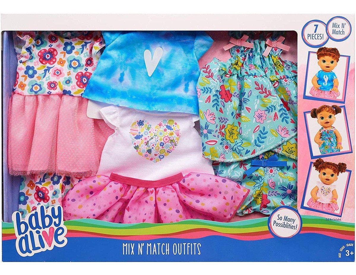 Conjunto De Roupa Baby Alive Misturar E Combinar