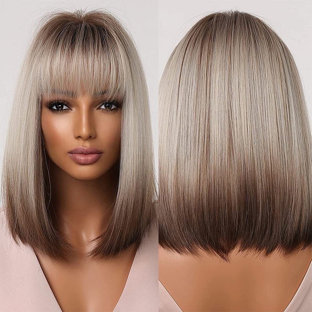 Cabelo Loiro Curto Perucas De Cabelo Curto Cabelo Liso Peruc