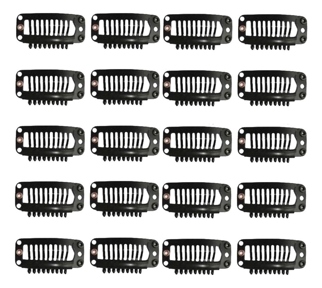 20 Pçs Extensão Do Clipes Snap Peruca Médio Clip Em 32mm - Imagem 2
