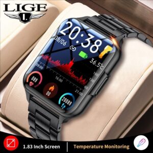 Sport Bluetooth Smartwatch Homens Mulheres Relógio De Temper