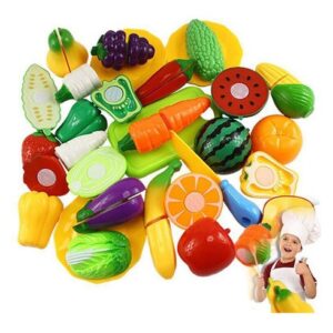 Brinquedo De Comida Infantil, Frutas E Vegetais, Cortado Em