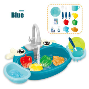 Brinquedos Para Pia De Cozinha Acessórios Montessori Azul