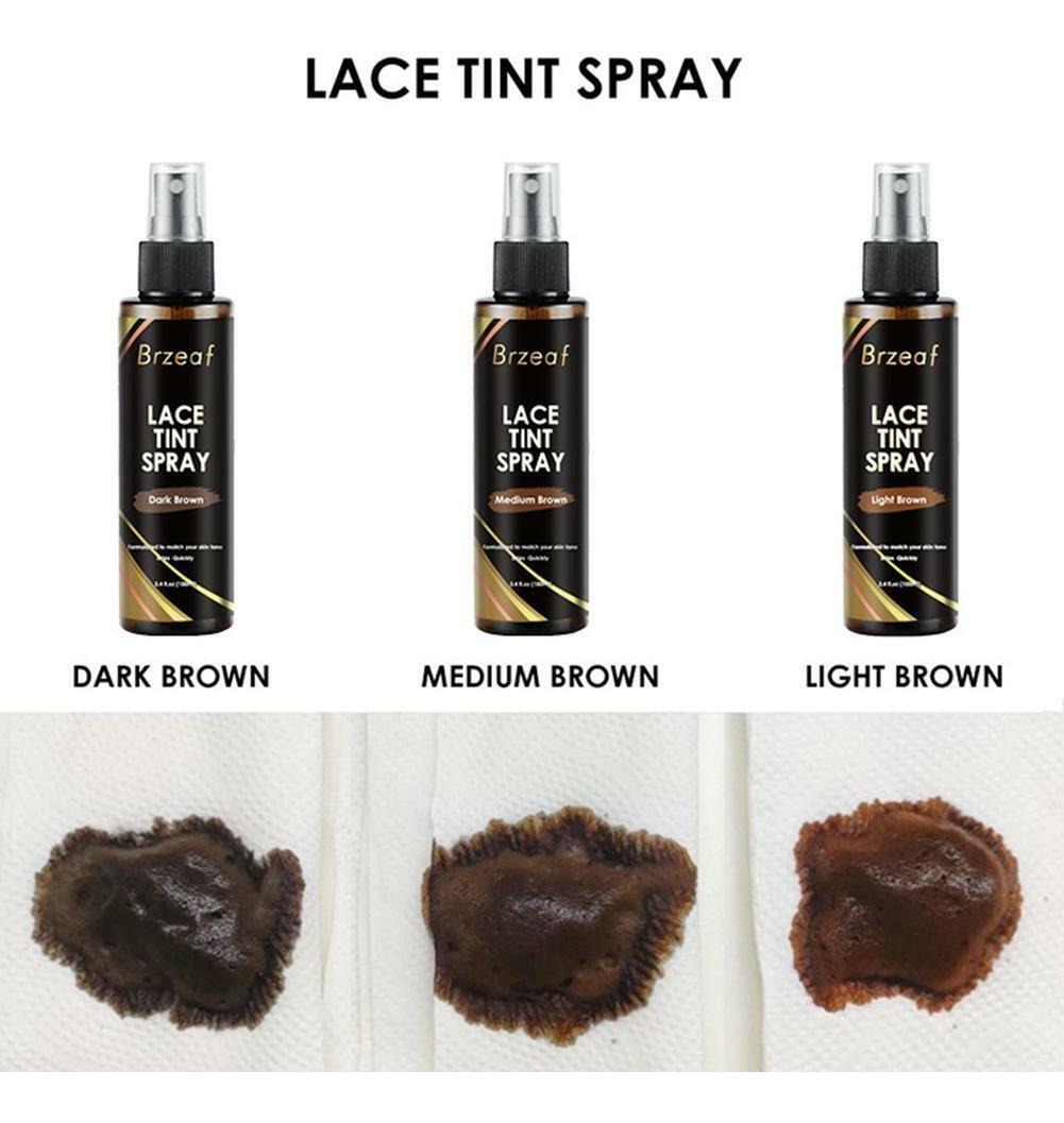 Lace Tint Spray Para Renda Frontal/fechamento Perucas Marron - Imagem 4