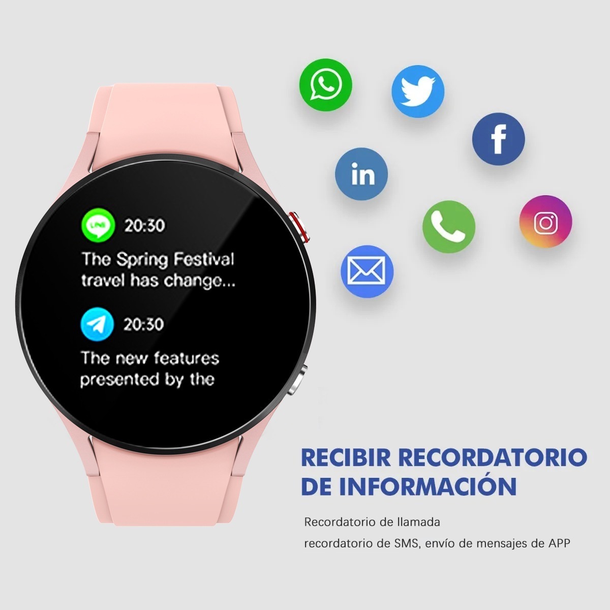 Bluetooth Smart Call Watch Relógio De Pulso Esportivo Relógi - Imagem 9