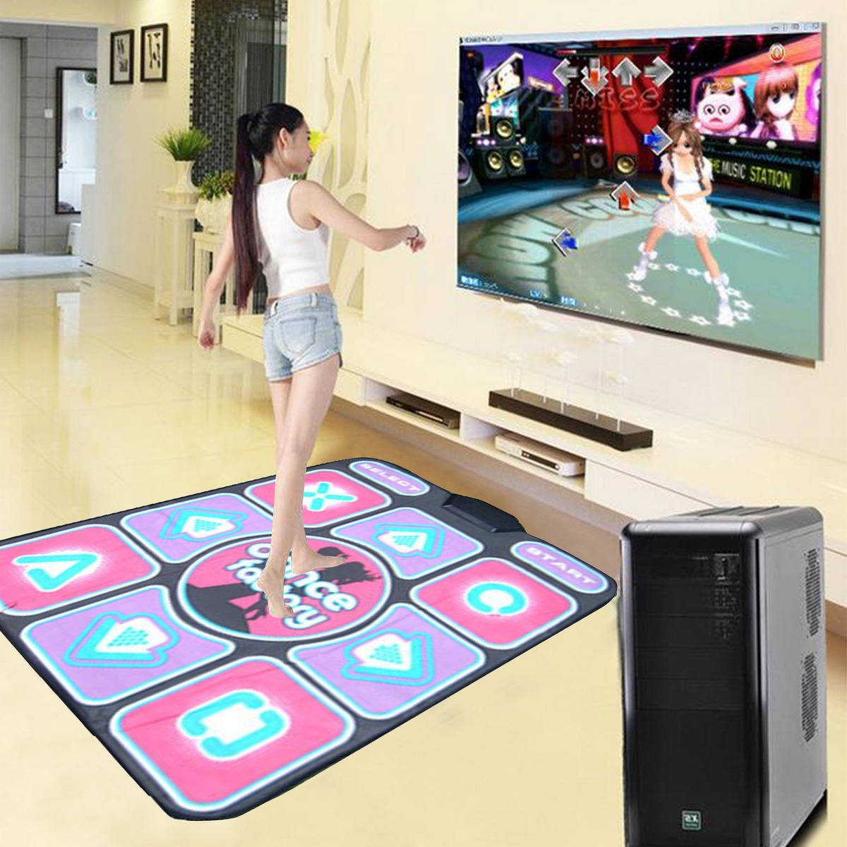 Dancing Mat Non-slip Dancers Mat Almofada Sentimento Jogo Y - Imagem 5