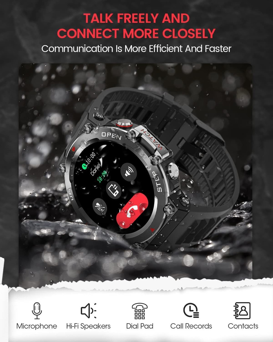 Smartwatch Para Homens, Rastreador De Fitness, Faça - Imagem 2