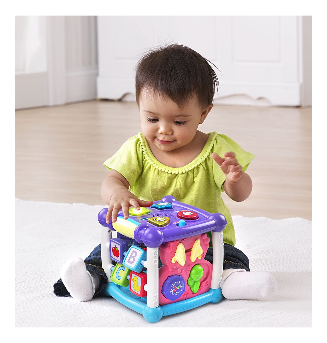 Cubo De Atividades De Aprendizes Ocupados Da Vtech, Roxo - Imagem 3