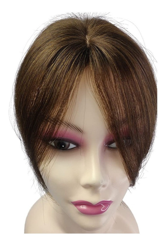Peruca De Cabelo Humano Topper, Moldada Na Frente E - Imagem 3