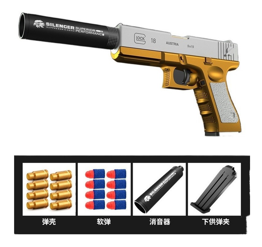 Brinquedo Infantil Shell Ejection 1911 Pistol Boy Toy Explos - Imagem 11