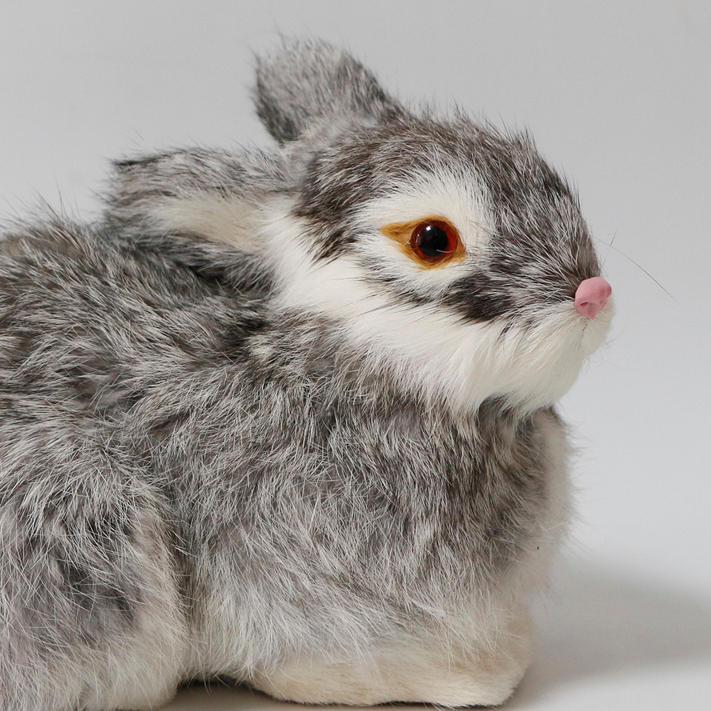 Pelúcia De Coelhos Realistas Modelo De Simulação 22cm - Imagem 19