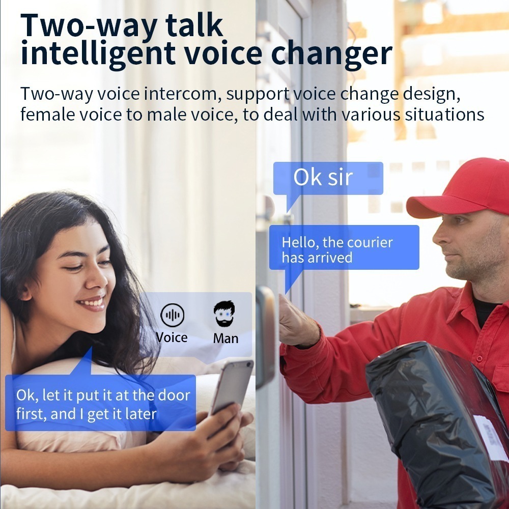 Campainha Com Câmera Wifi S Fio Inteligente Interfone D Áudi - Imagem 3