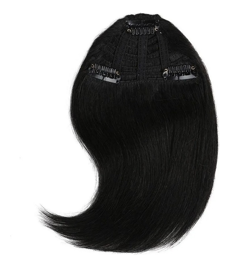 Aplique Franja De Natural Cabelo Humano Com Tic Tac 2unds - Imagem 3