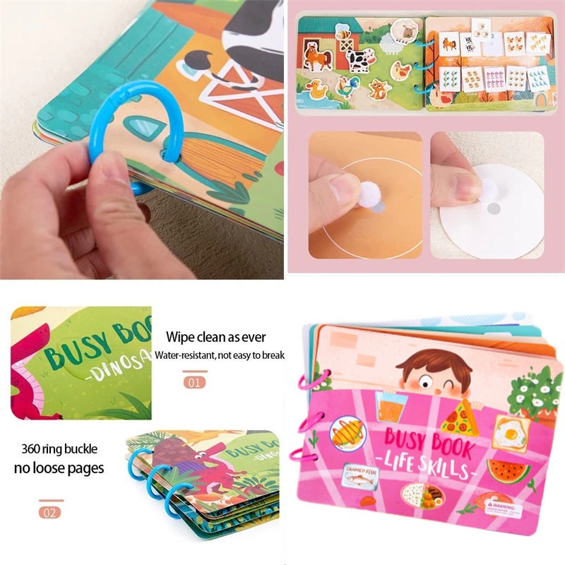 Adesivo De Velcro De Brinquedo Para Educação Infantil Livro - Imagem 4