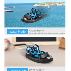 3 Em 1 Mini Drone Rc/barco/carro 4ch Crianças Controle Remot