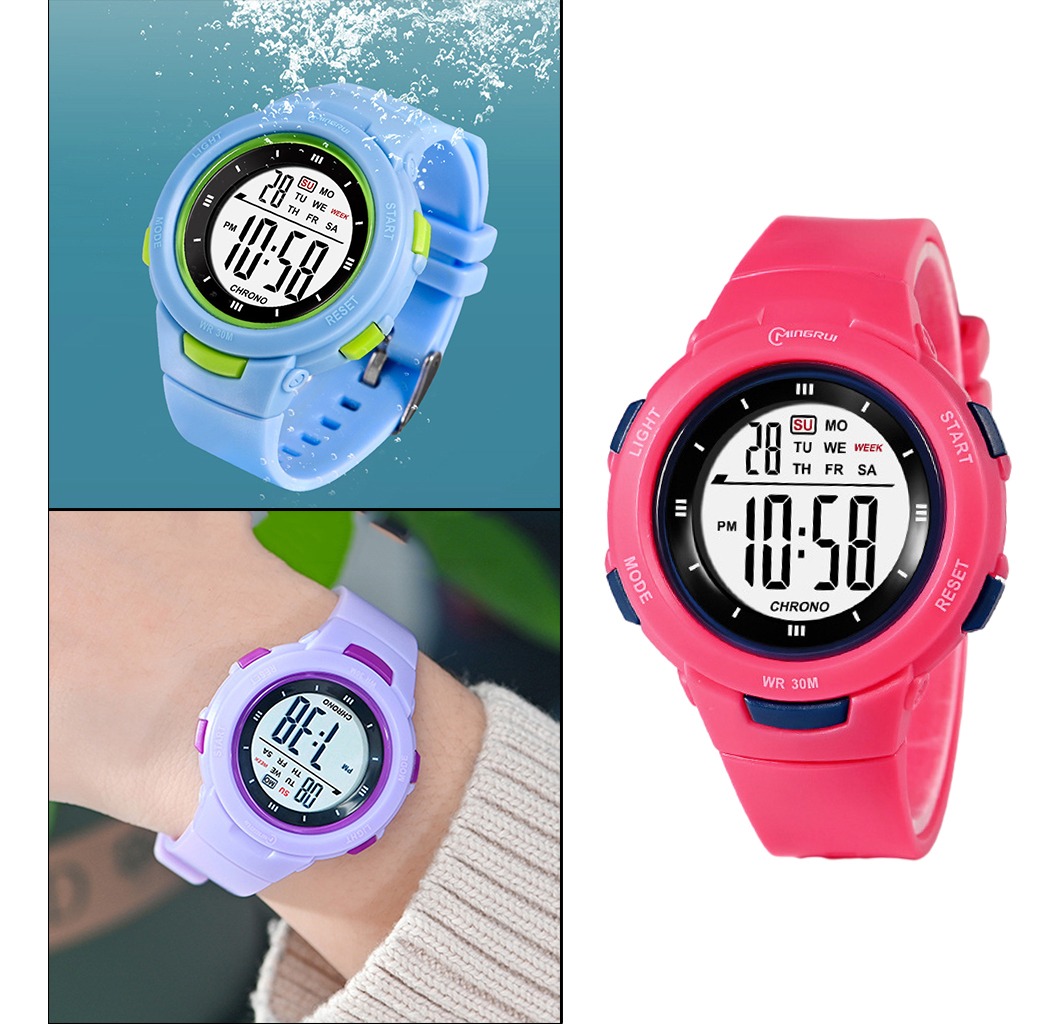 Meninos Girls Digital Watch Electro Impermeável Ao Ar Livre - Imagem 56