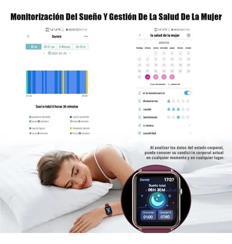 Para Xiaomi Huawei iPhone Ladies Smart Watch Sports - Imagem 3