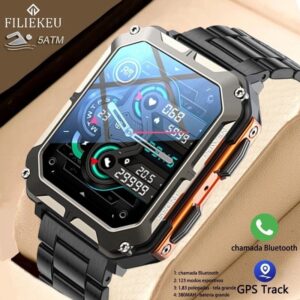 Relógio Militar À Prova D'água Smartwatch 1.85 Call Bluetoot