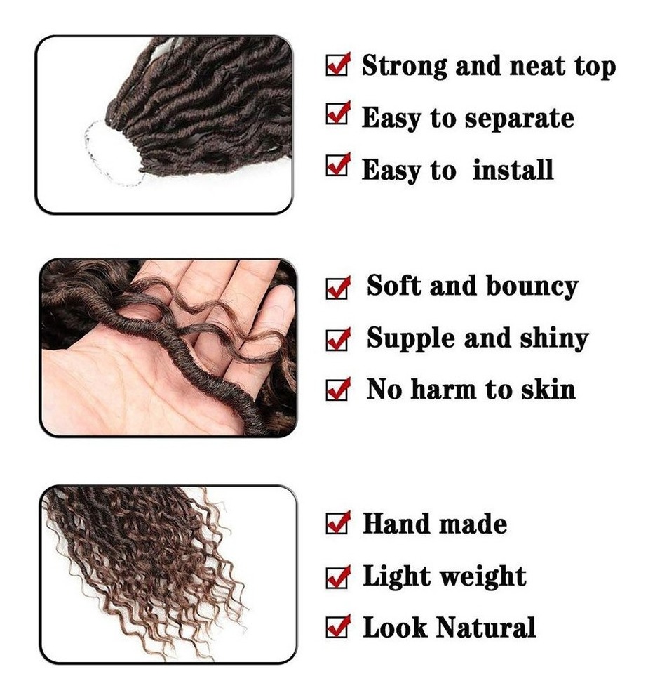 Crochet Cabelo Peruca Tranças Sintéticos Extensão Da Trança - Imagem 5