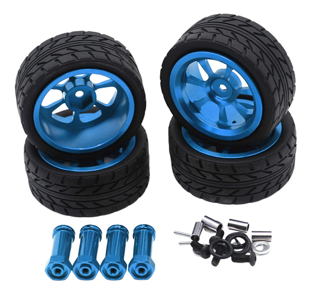 4 Peças 1/14 Rc Car Pneus Para Wltoys 144001 Com 12mm - Imagem 2