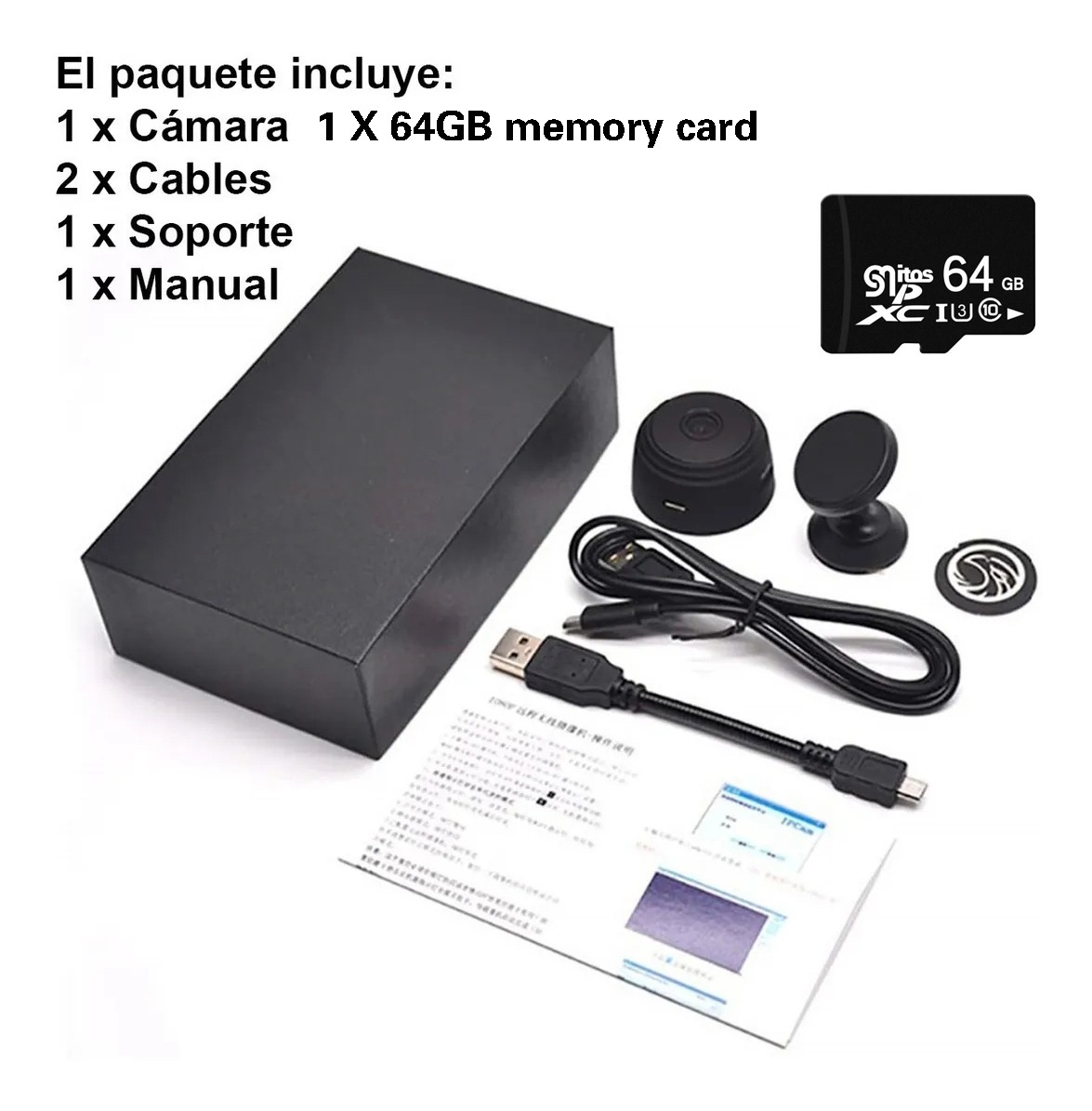 Mini Spy Camera Esportes Noite Visão Full Hd+cartão De Mem - Imagem 3