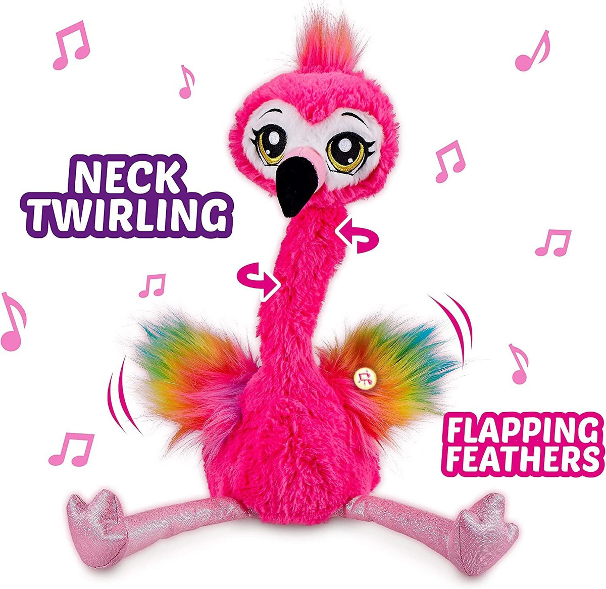 Animais De Estimação Vivos Frankie The Flamingo Pink 15 Inte - Imagem 2