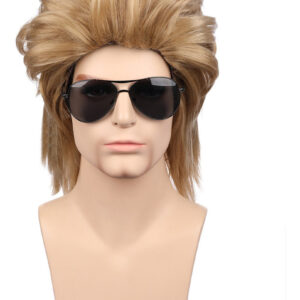 Conjunto De Peruca Masculina Curta, Cabelo Encaracolado Ting