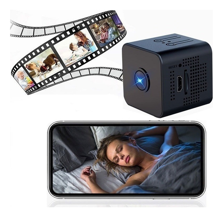 Câmera Espiã Wifi Mini Câmera De Segurança Escondida Hd 1080 - Imagem 4