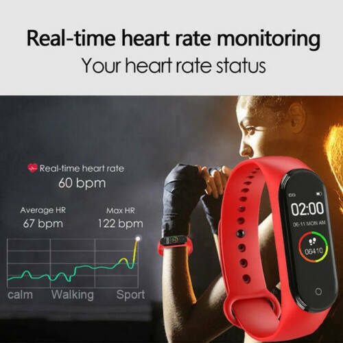 M4 Smart Watch Monitor De Pressão Arterial De Frequência Car - Imagem 5