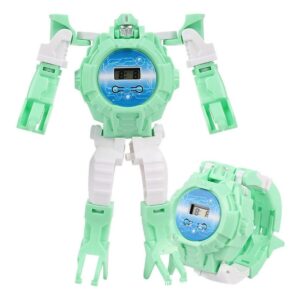 Relógio Infantil De Deformação De Robô De Desenho Animado