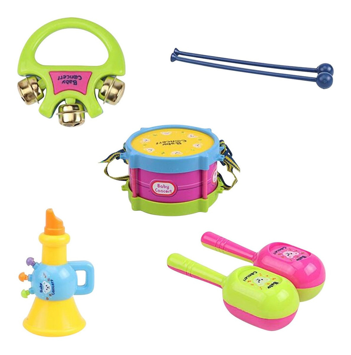 Conjunto De Bateria H Toddler Instrumento Musical Toy Boy Gi - Imagem 2