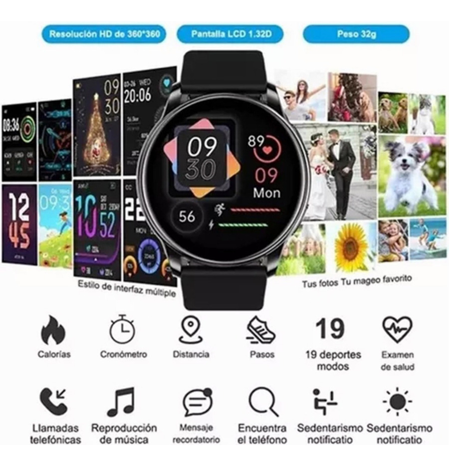 Smartwatch Esportivo Waterproof P/ Xiaomi Huawei Ios Mulher - Imagem 10