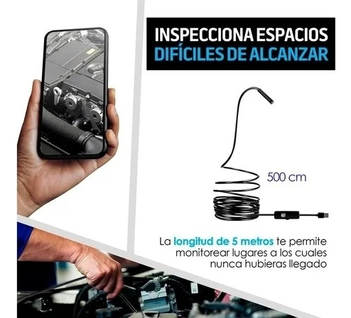 Câmera Endoscópio 5m 6 Led Para Android - Imagem 6