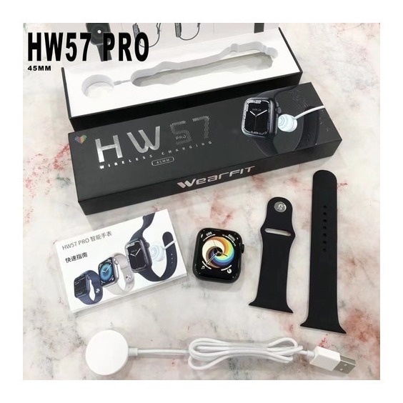 Hw57 Pro Smart Watch Carregamento Sem Fio Para Android/ios - Imagem 2