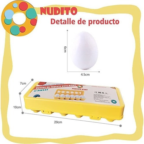 Presente: 12 Unidades De Brinquedo Educativo Baby Egg Toy - Imagem 5