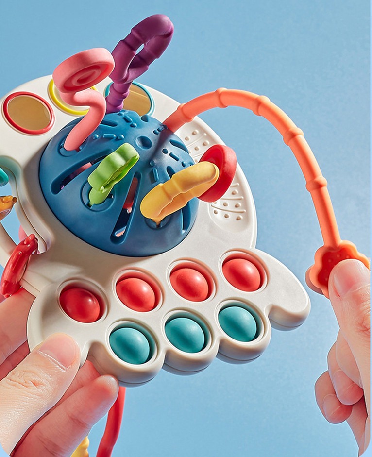 5pcs Mão Cordão Sensorial Montessori Brinquedo Chocalho Sino - Imagem 6