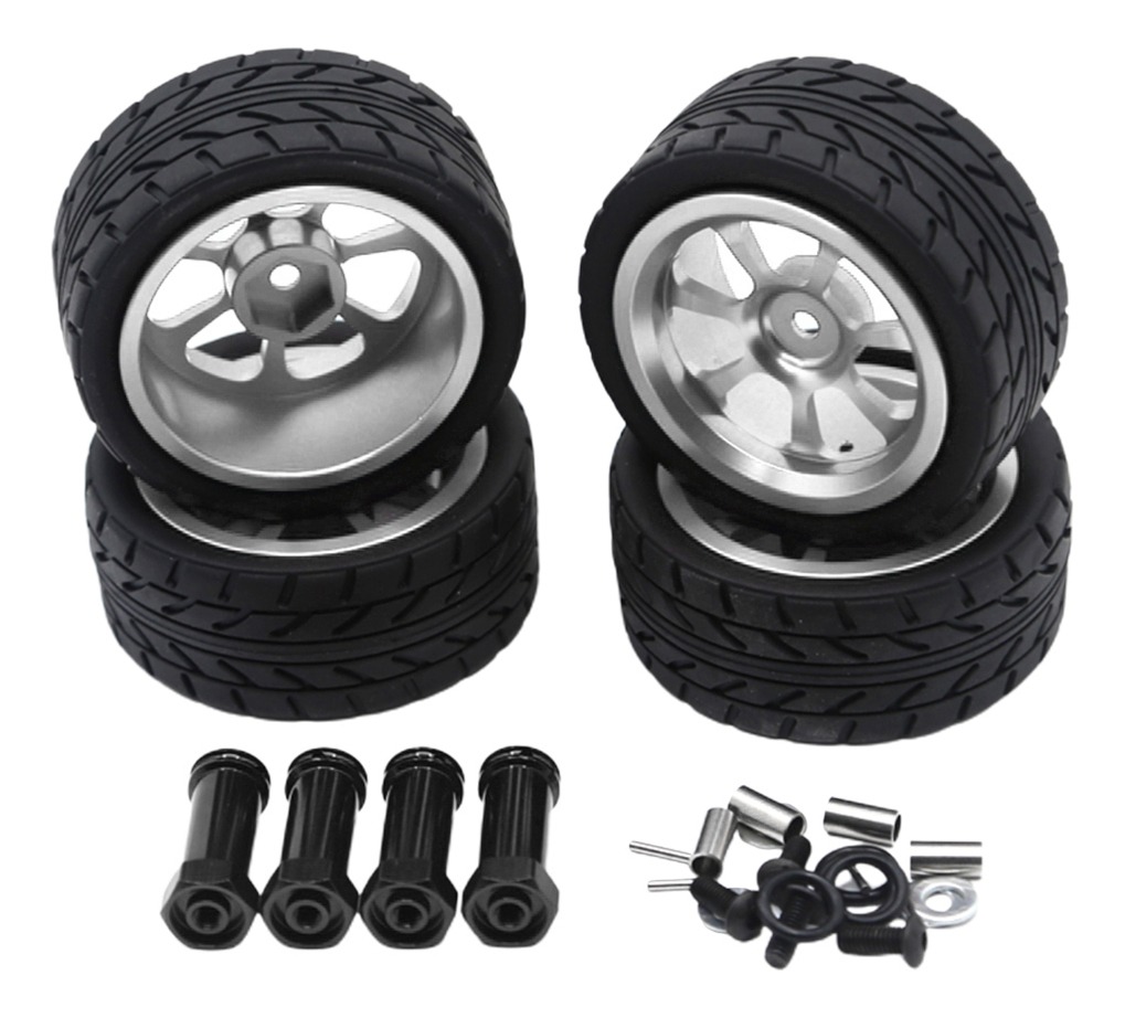4 Peças 1/14 Rc Car Pneus Para Wltoys 144001 Com 12mm - Imagem 7