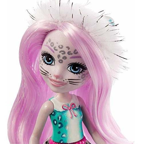 Boneca Pequena Enchantimals Sybill Snow Leopard 6in - Imagem 4