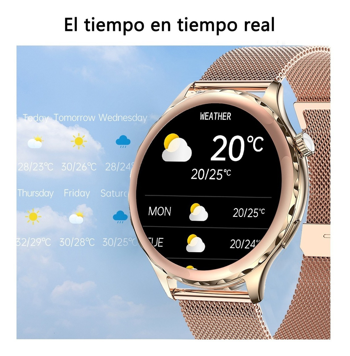 Smartwatch Feminino Smartwatch 360* 360 À Prova D'á - Imagem 10