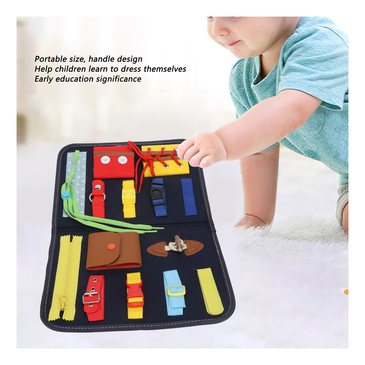 Placa Sensorial Montessori: Aprendendo Habilidades Motoras F - Imagem 9