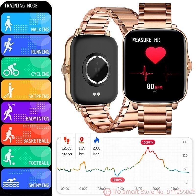 Smartwatch Para Mulheres Para Android Ios Smart - Imagem 2